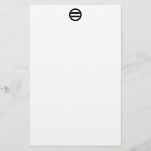 Two lines in circle stationery