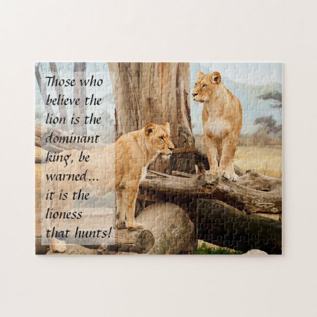 Two Lionesses Jigsaw Puzzle (Horizontal)
