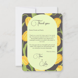 Two Lips and Tulips Wedding Thank You Card