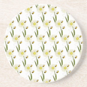 Two little and cute bees coaster