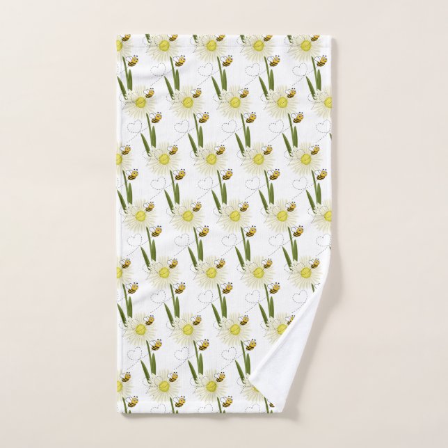 Two little and cute bees hand towel (Hand Towel)