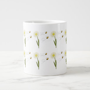 Two little and cute bees large coffee mug