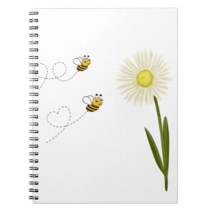 Two little and cute bees notebook