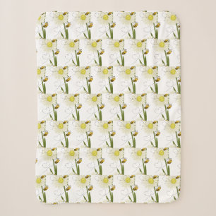 Two little and cute bees sherpa blanket