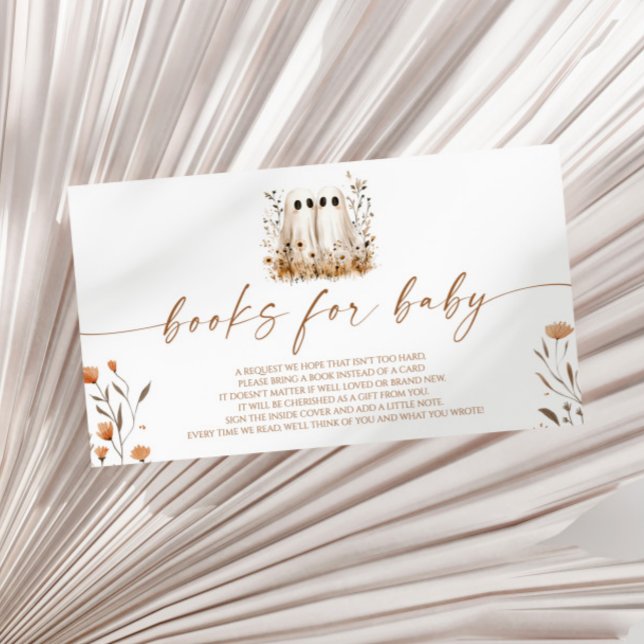 Two Little Boos Twins Baby Shower Books For Baby Enclosure Card (Creator Uploaded)