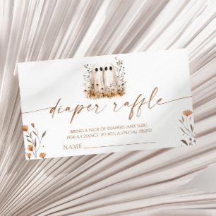 Two Little Boos Twins Baby Shower Diaper Raffle Enclosure Card