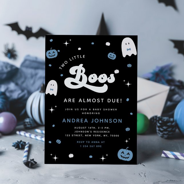 Two Little Boos Twins Halloween Invite (Creator Uploaded)