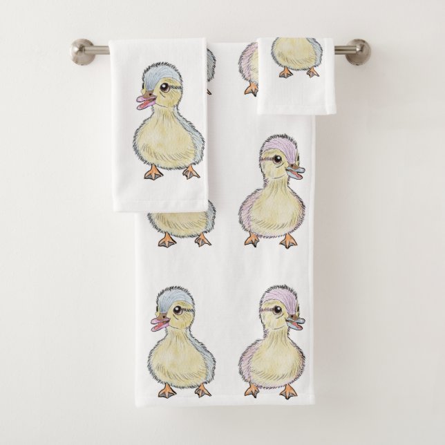 Two Little Ducks  Bath Towel Set (Insitu)