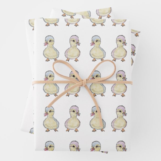 Two Little Ducks  Wrapping Paper Sheet (In situ)