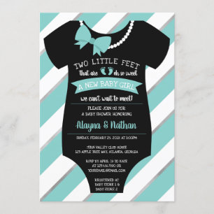 Two Little Feet Baby Shower Invitation
