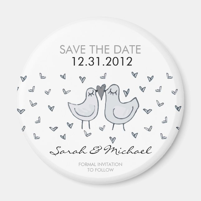 two little kissing birds STD Magnet (Front)