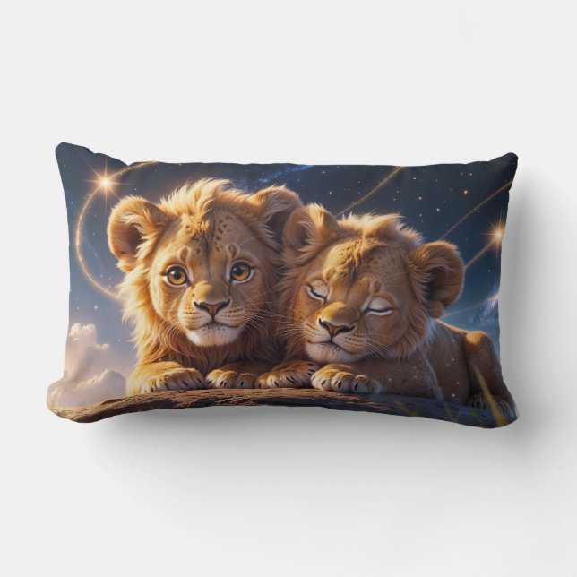 two little lions lumbar cushion (Front)