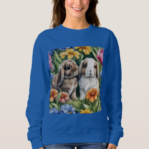 Two Little Lop Bunny rabbits  Sweatshirt