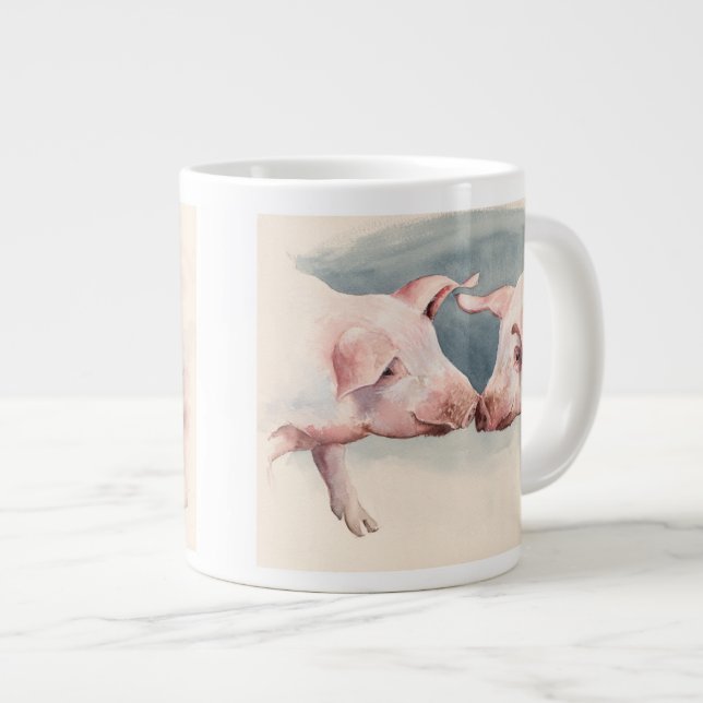 Two Little Piggies 2012 Large Coffee Mug (Front Right)