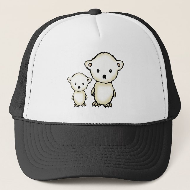 Two Little Polar Bears Trucker Hat (Front)