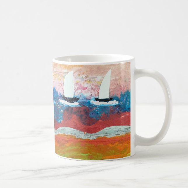 Two Little Sailboats Coffee Mug (Right)