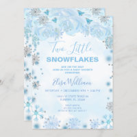 Two little Snowflakes are on the way Baby Shower