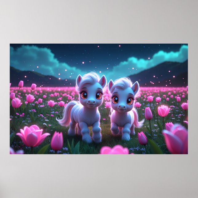 Two little sweet ponies poster (Front)