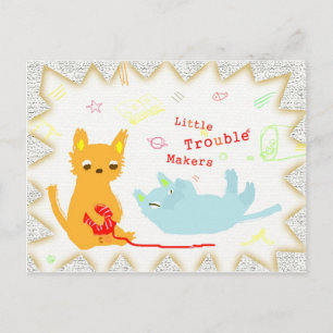 Two Little Trouble Makers Postcard