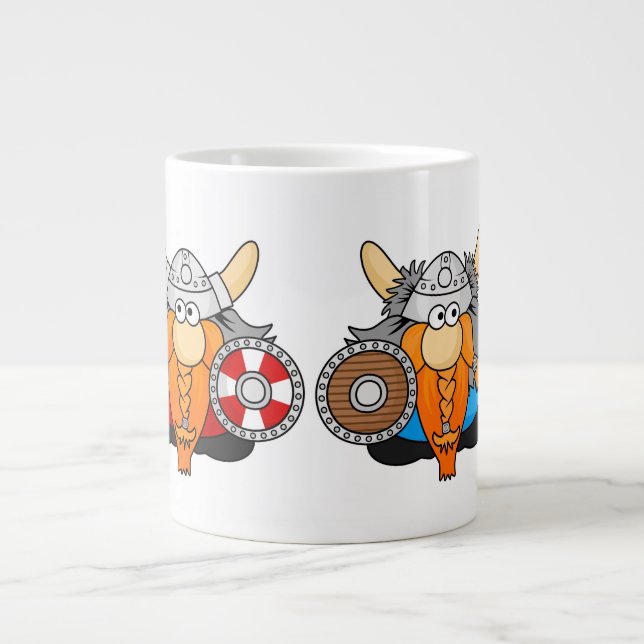 Two Little Vikings Large Coffee Mug (Front)