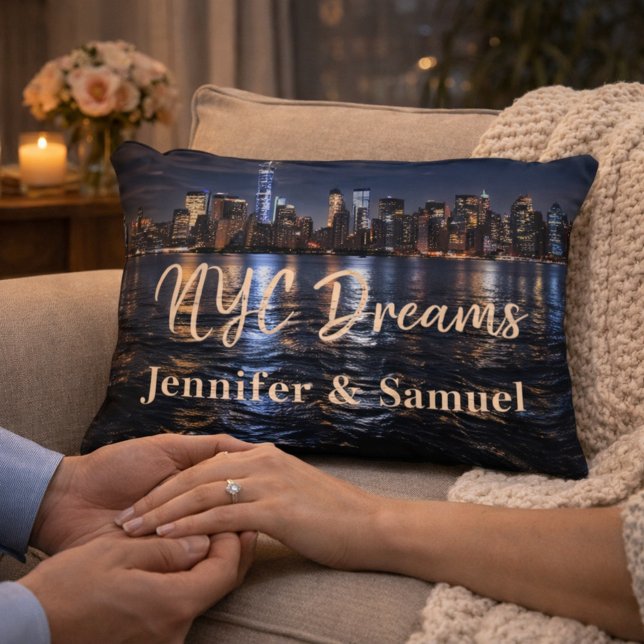 Two Lives Together NYC Skyline Decorative Cushion (Creator Uploaded)