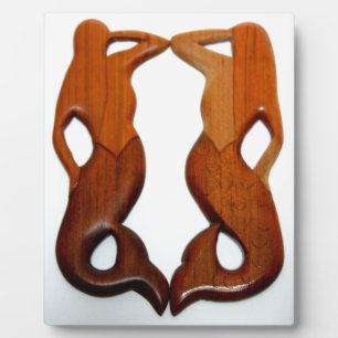 two lookout mermaids plaque