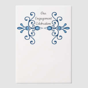 Two Love birds Engagement Party Vellum Invitations