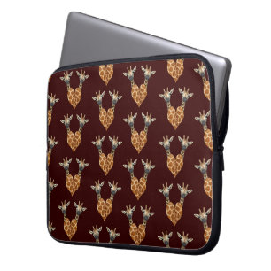 Two Lovely Giraffes Laptop Sleeve
