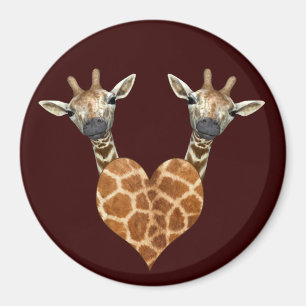 Two Lovely Giraffes Magnet
