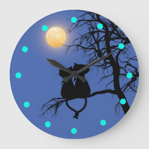 Two Lovers Cat Round Wall Clock