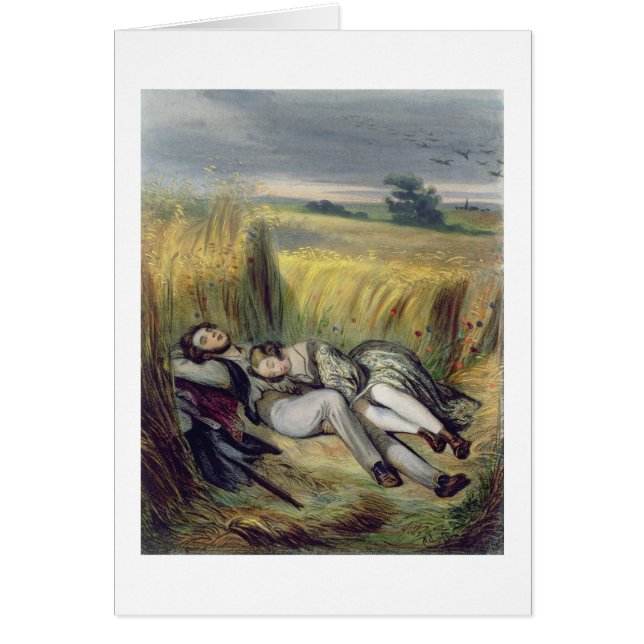 Two lovers Lying in a Cornfield (litho) (Front)