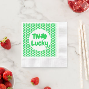 Two Lucky St Patrick's Day 2nd Birthday Napkin