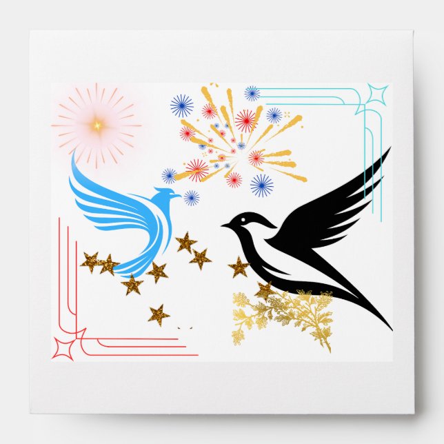 Two Majestic Birds Envelope (Front)