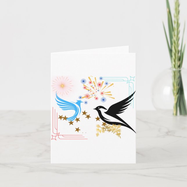 Two Majestic Birds Note Card (Front)