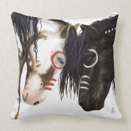 Two Majestic Horses Pillow by Bihrle