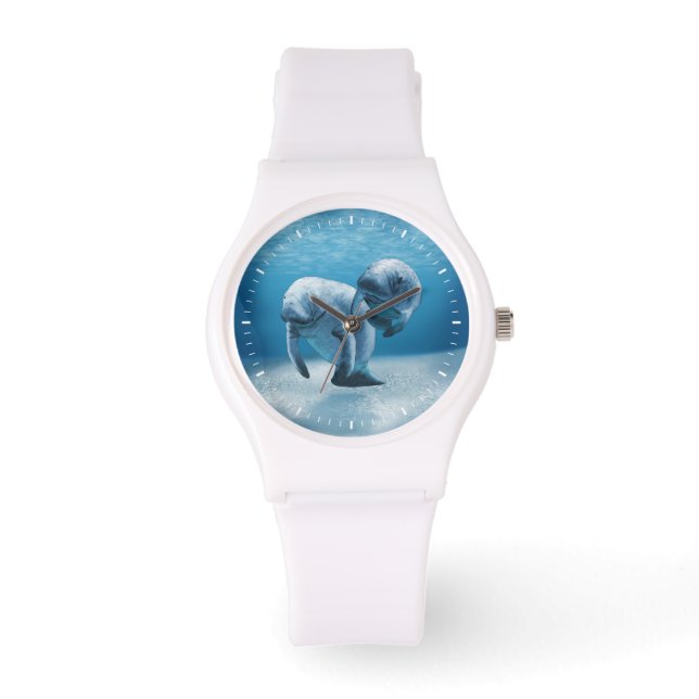 Two Manatees Swimming Watch (Front)