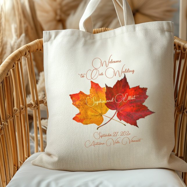 Two Maple Leaves Fall Wedding Welcome Bag (Creator Uploaded)