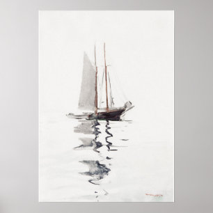 Two–masted Schooner with Dory (1894)  Poster