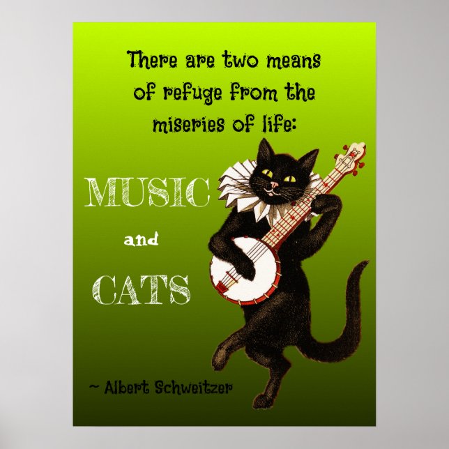 Two Means of Refuge Music Cats Schweitzer Poster (Front)