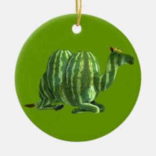 Two Melon Camels Ceramic Ornament