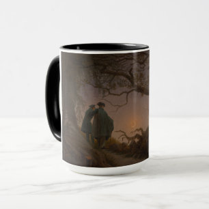 Two Men Contemplating the Moon, by Friedrich:  Mug