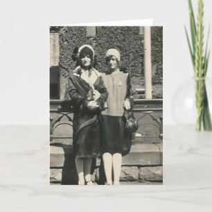 Two men in drag out on the town card