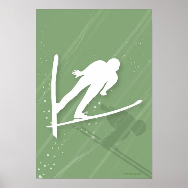 Two Men Ski Jumping Poster (Front)