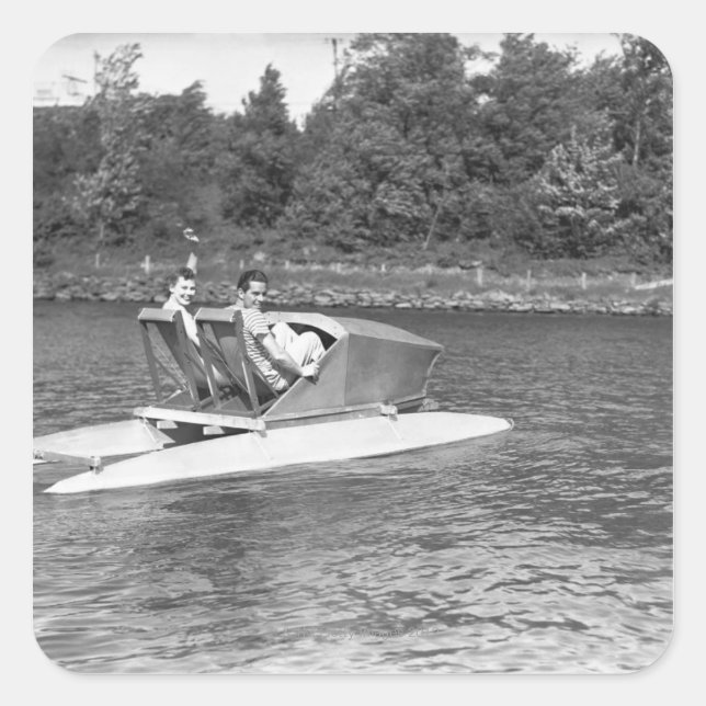 Two Men Square Sticker (Front)