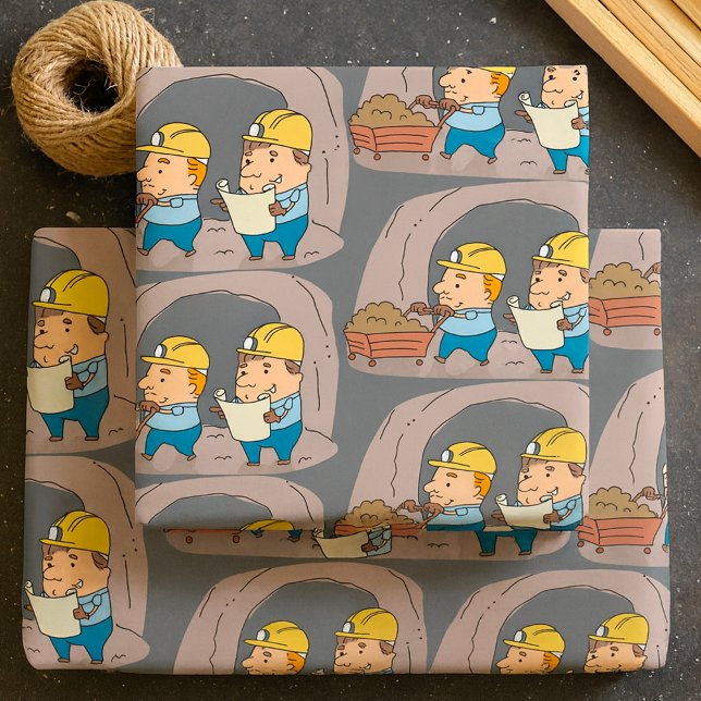 Two Miners Wrapping Paper (Creator Uploaded)