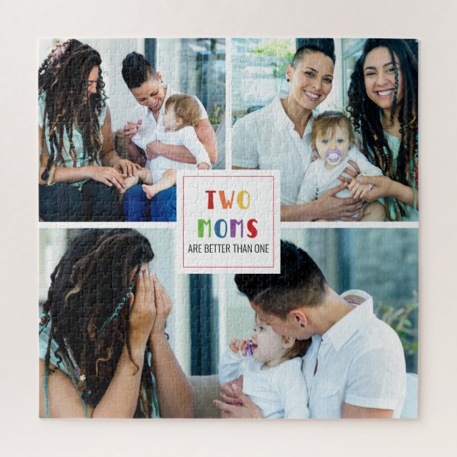 Two Moms Are Better Than One | Mother's Day Photo Jigsaw Puzzle (Vertical)