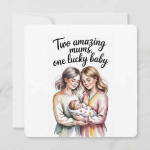 Two moms baby shower. invitation