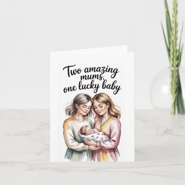 Two moms baby shower.  invitation (Front)