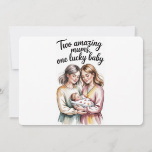 Two moms baby shower. invitation