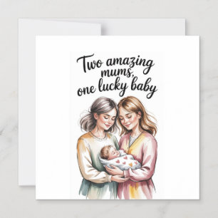 Two moms baby shower. magnetic invitation